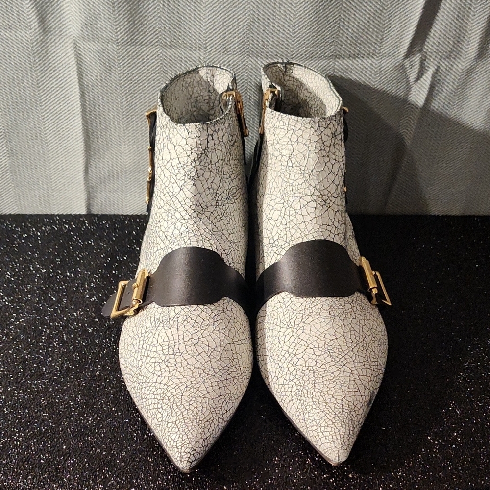 Rupert Sanderson Ankle Boots with Black Strap